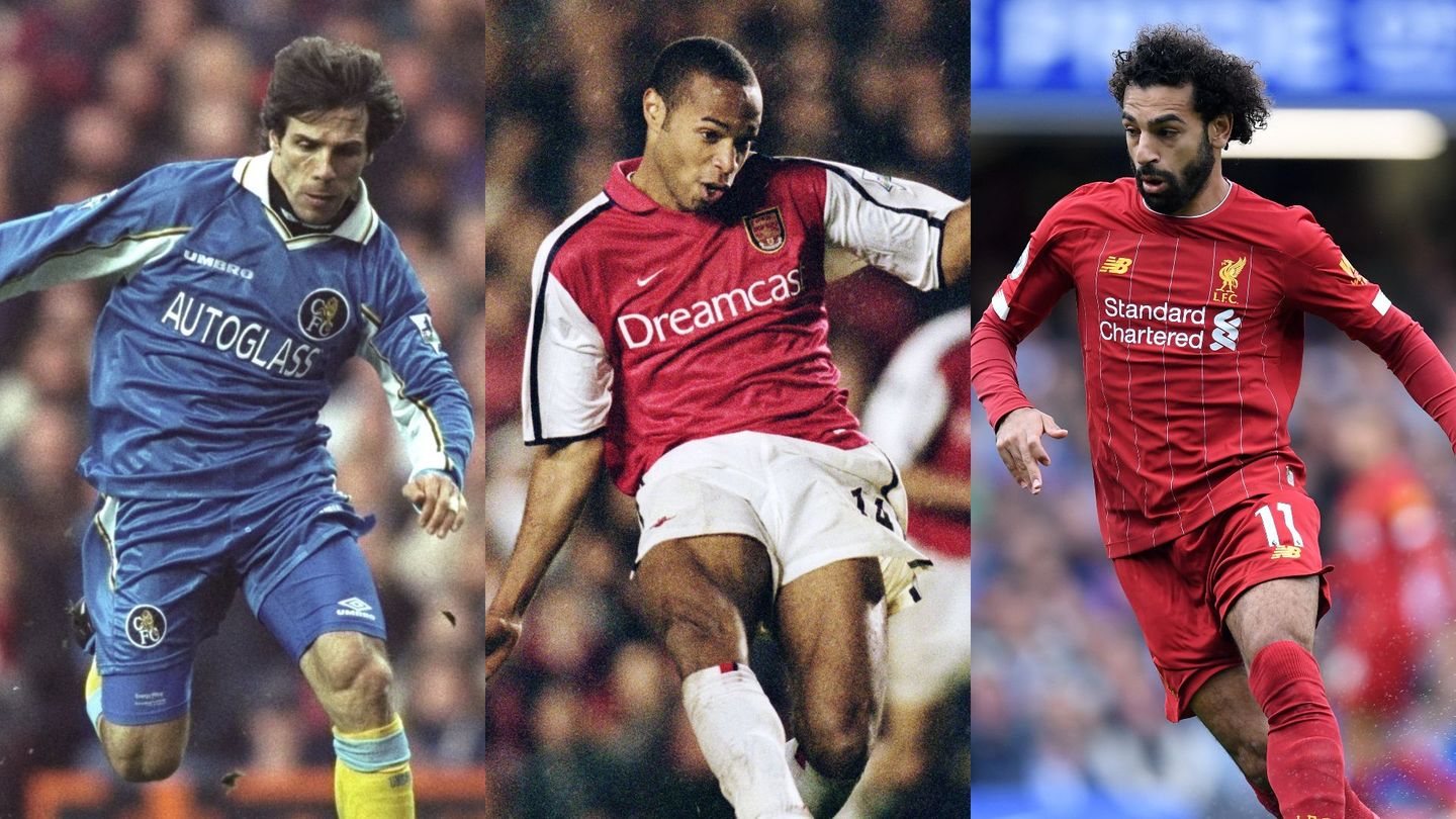 Gianfranco Zola, Thierry Henry and Mohamed Salah