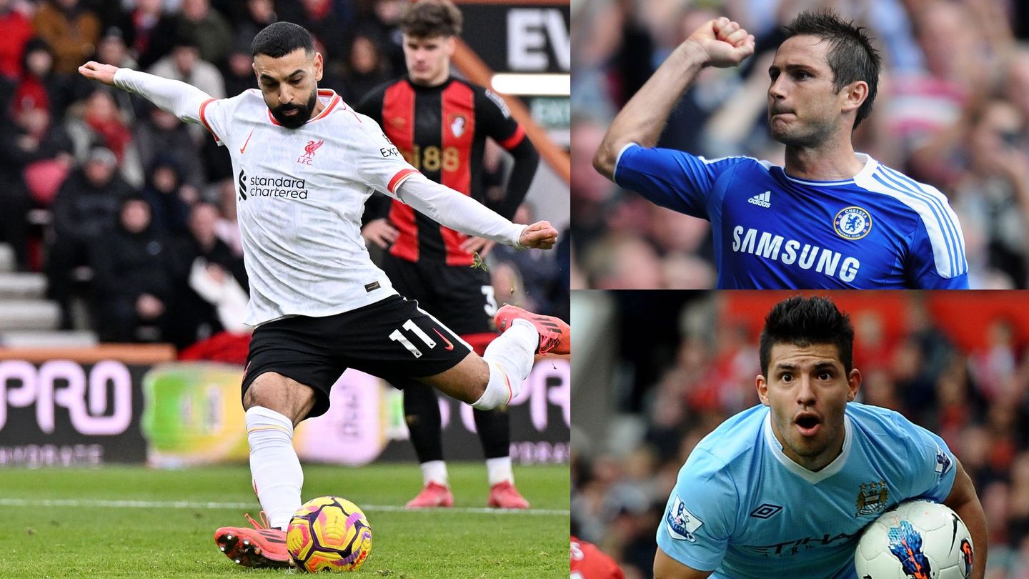 Salah overtakes Lampard and closes in on Aguero for all-time goals