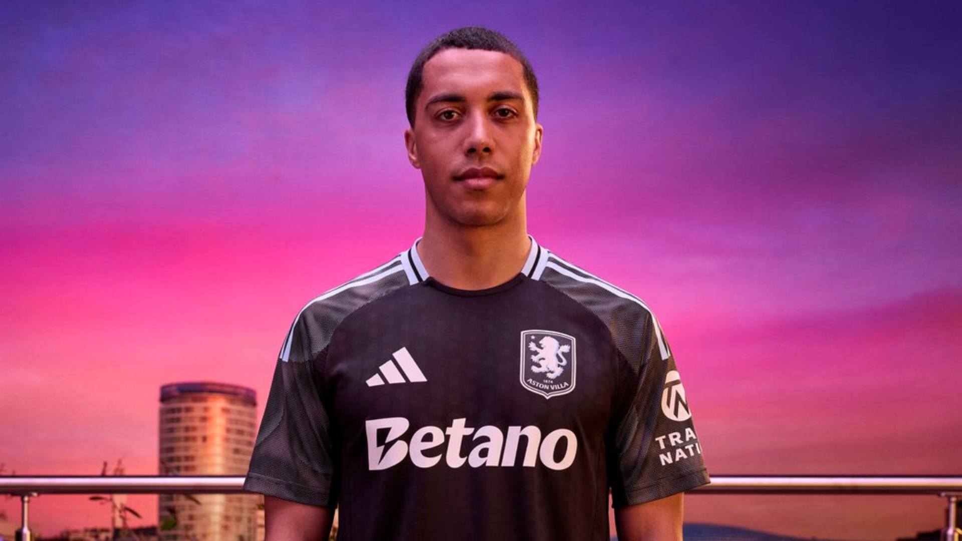 Youri Tielemans in Aston Villa's away shirt