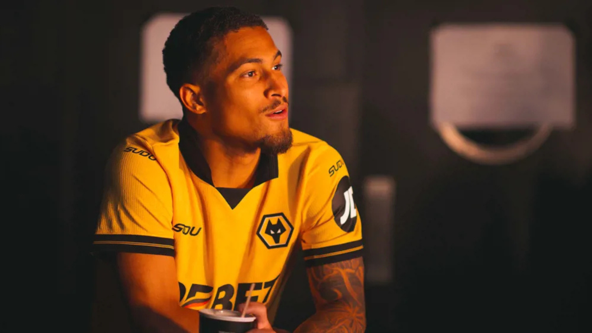 Joao Gomes in Wolves' home shirt