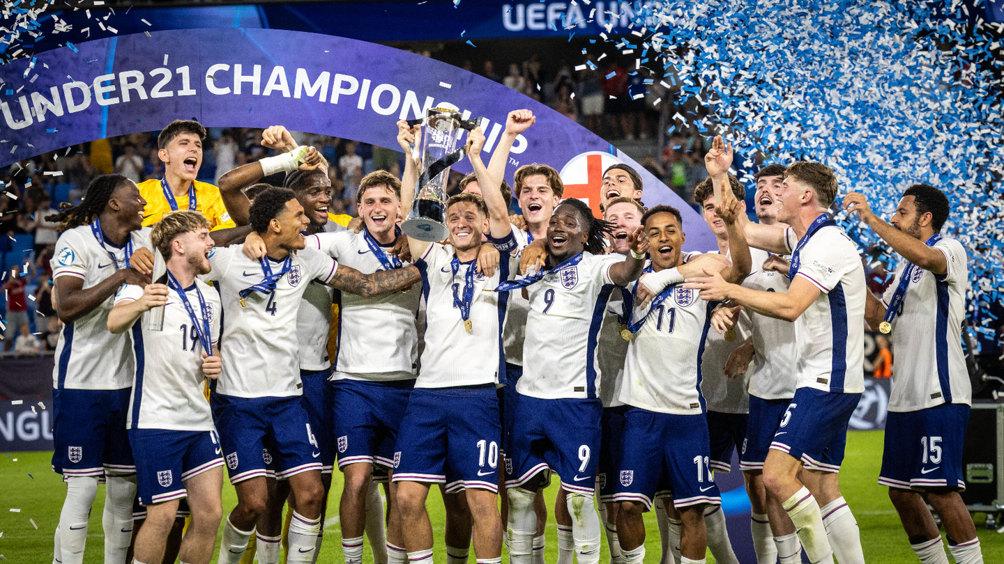 England lift U21 European Championship trophy