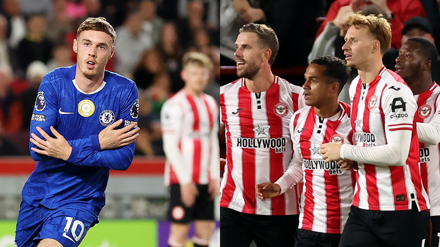 Palmer celebration v Brentford