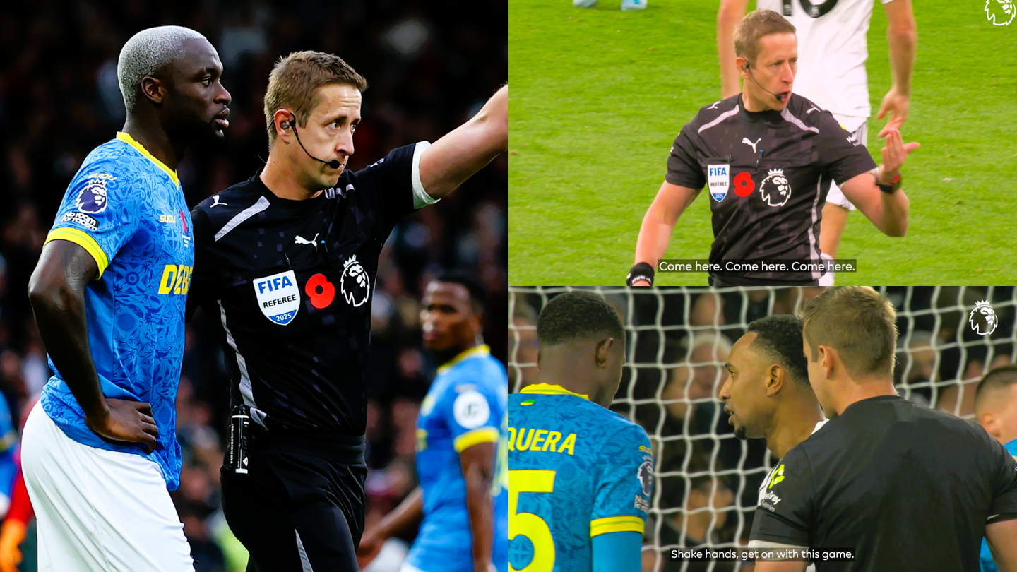 Referee John Brooks officiating Fulham v Wolves match 