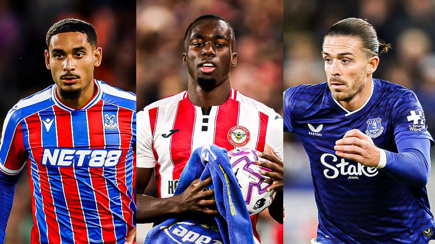 Maxence Lacroix, Michael Kayode and Jack Grealish in match action