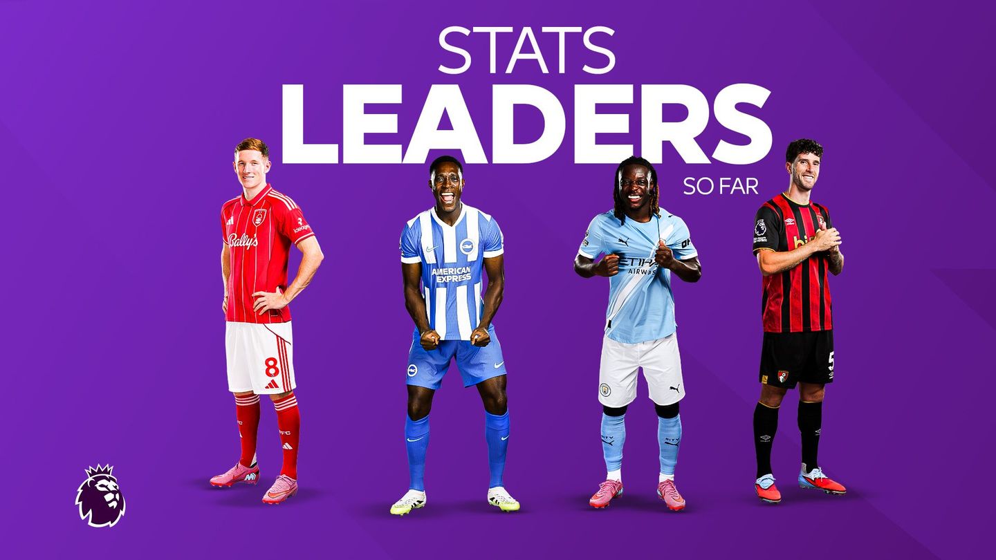 Image showing Elliot Anderson, Danny Welbeck, Jeremy Doku and Marcos Senesi