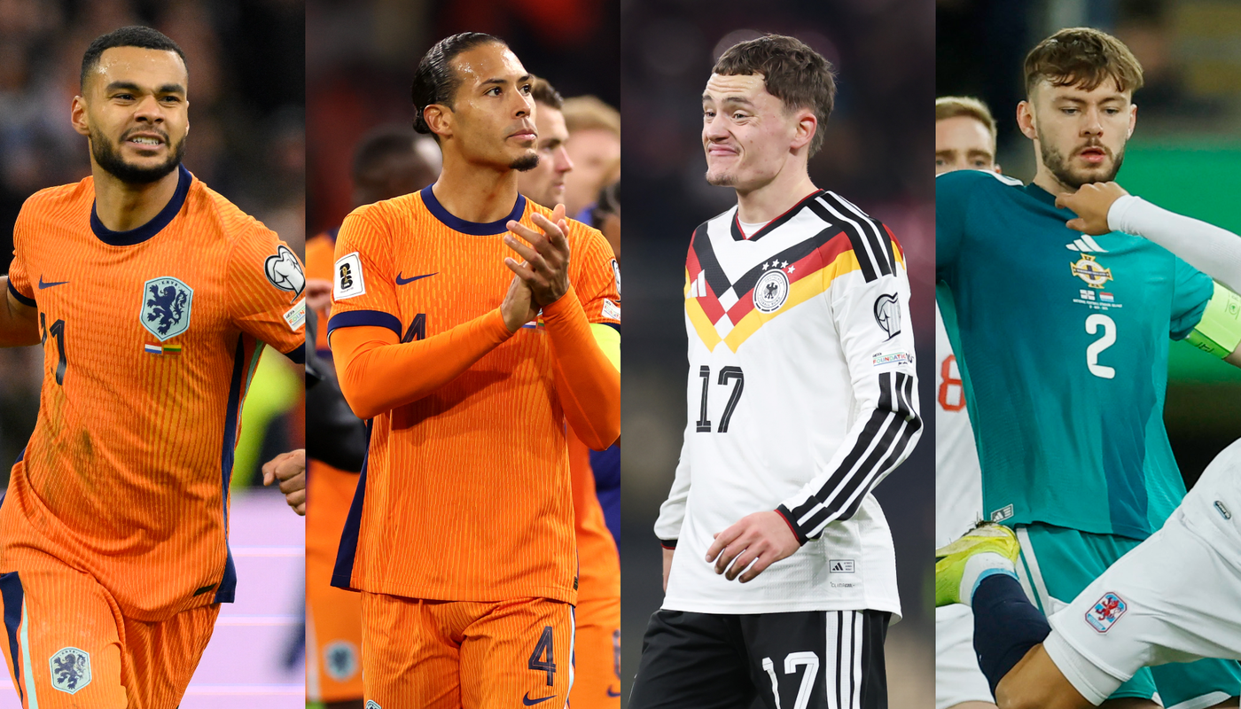 Composite of Cody Gakpo, Virgil van Dijk, Florian Wirtz and Conor Bradley