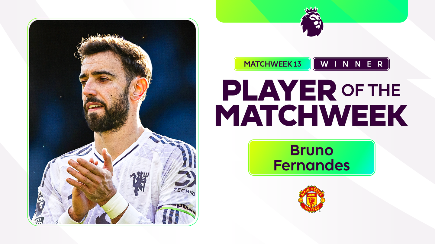Premier League Player of the Matchweek 13 Bruno Fernandes