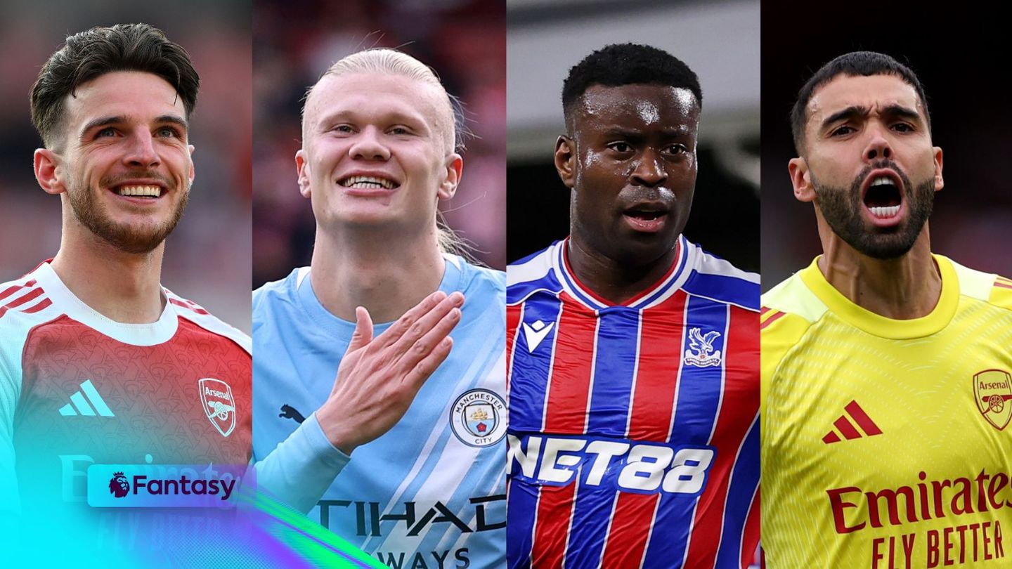 An FPL composite of Rice - Haaland - Guehi - Raya