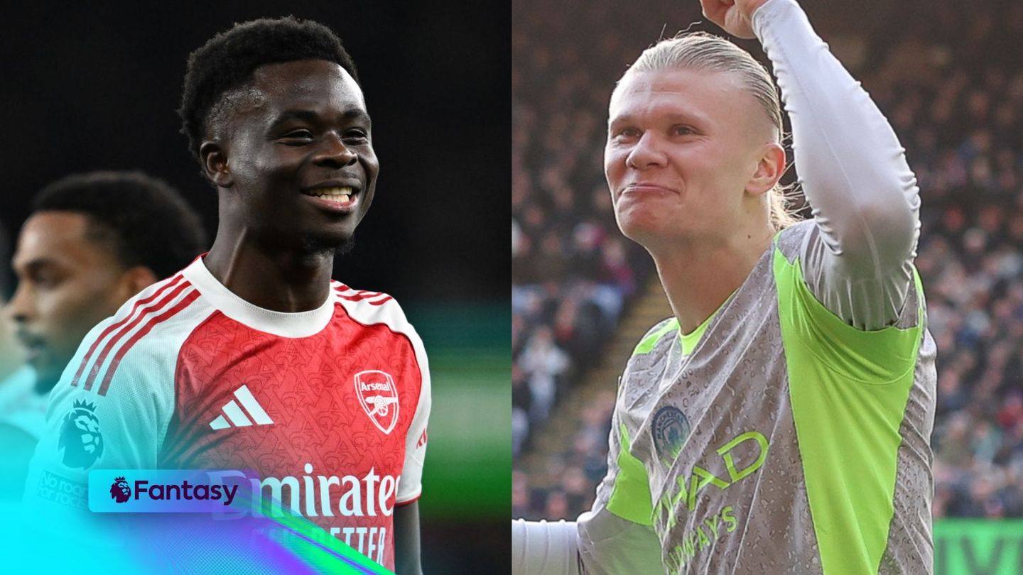 An image of Bukayo Saka and Erling Haaland celebrating for FPL