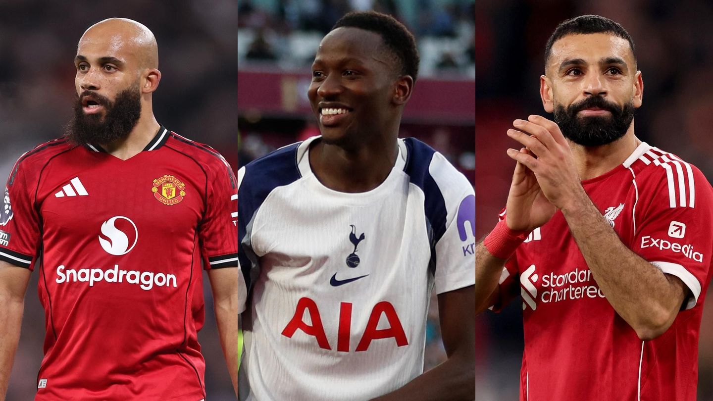 Montage of Salah, Semenyo and Mbeumo