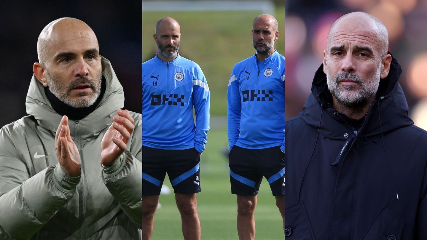 A photo of Maresca and Guardiola and them together at Manchester City