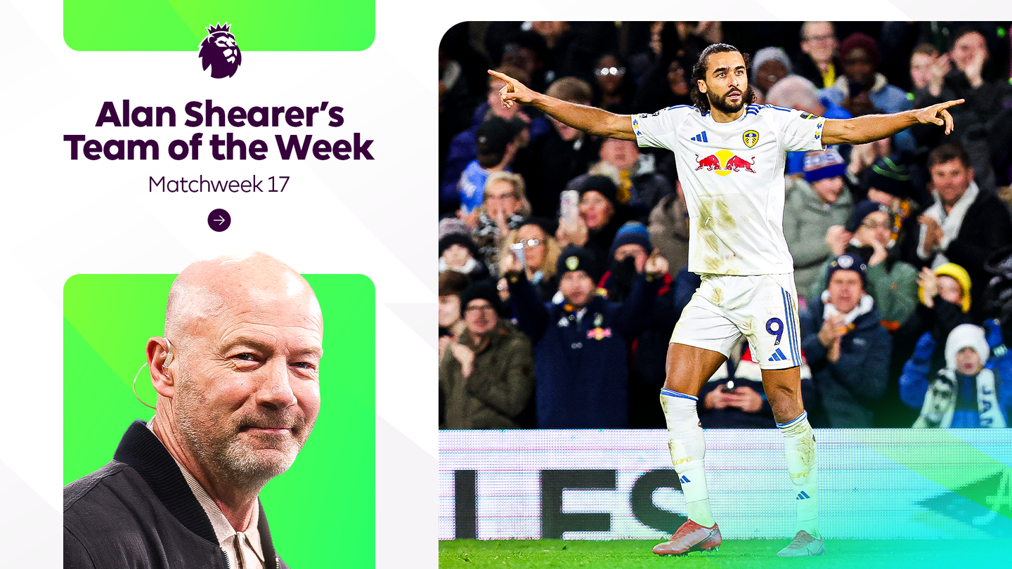 Lead image of Alan Shearer and Dominic Calvert-Lewin celebrating