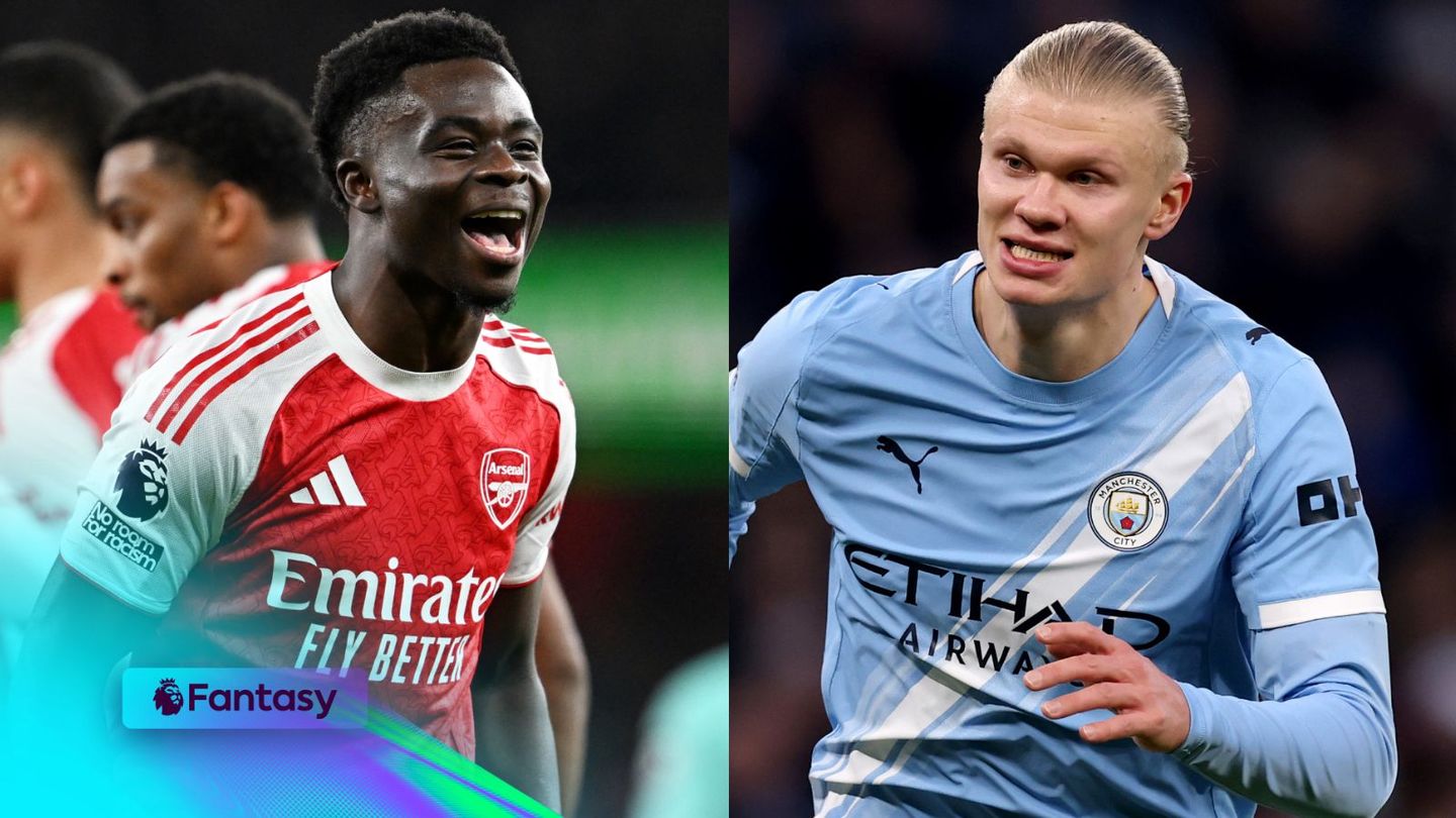 An image of Bukayo Saka and Erling Haaland for FPL Gameweek 20 Captains