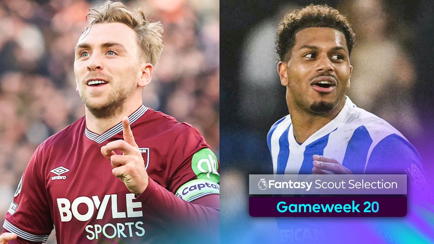 An image for FPL Gameweek 20 Scout Selection showing Jarrod Bowen and Georginio Rutter