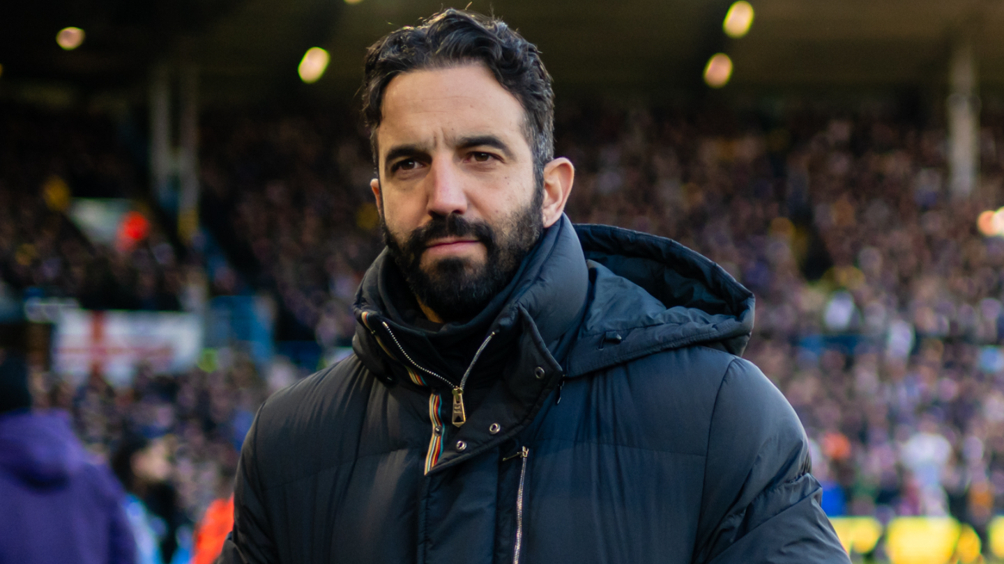 Ruben Amorim looking wistful at Elland Road before Leeds United 1-1 Man Utd