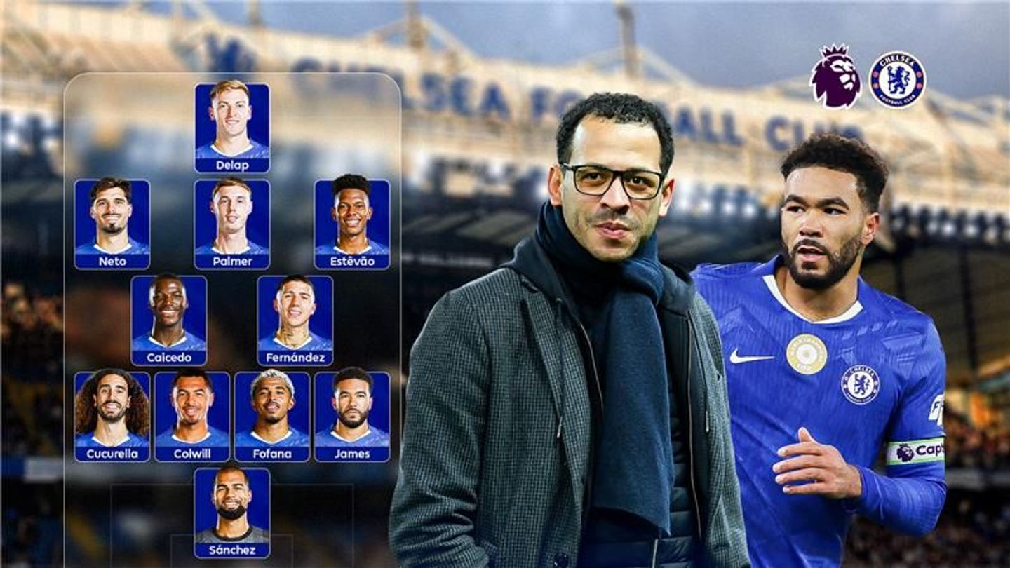 A graphic of Chelsea's potential line-up and Rosenior
