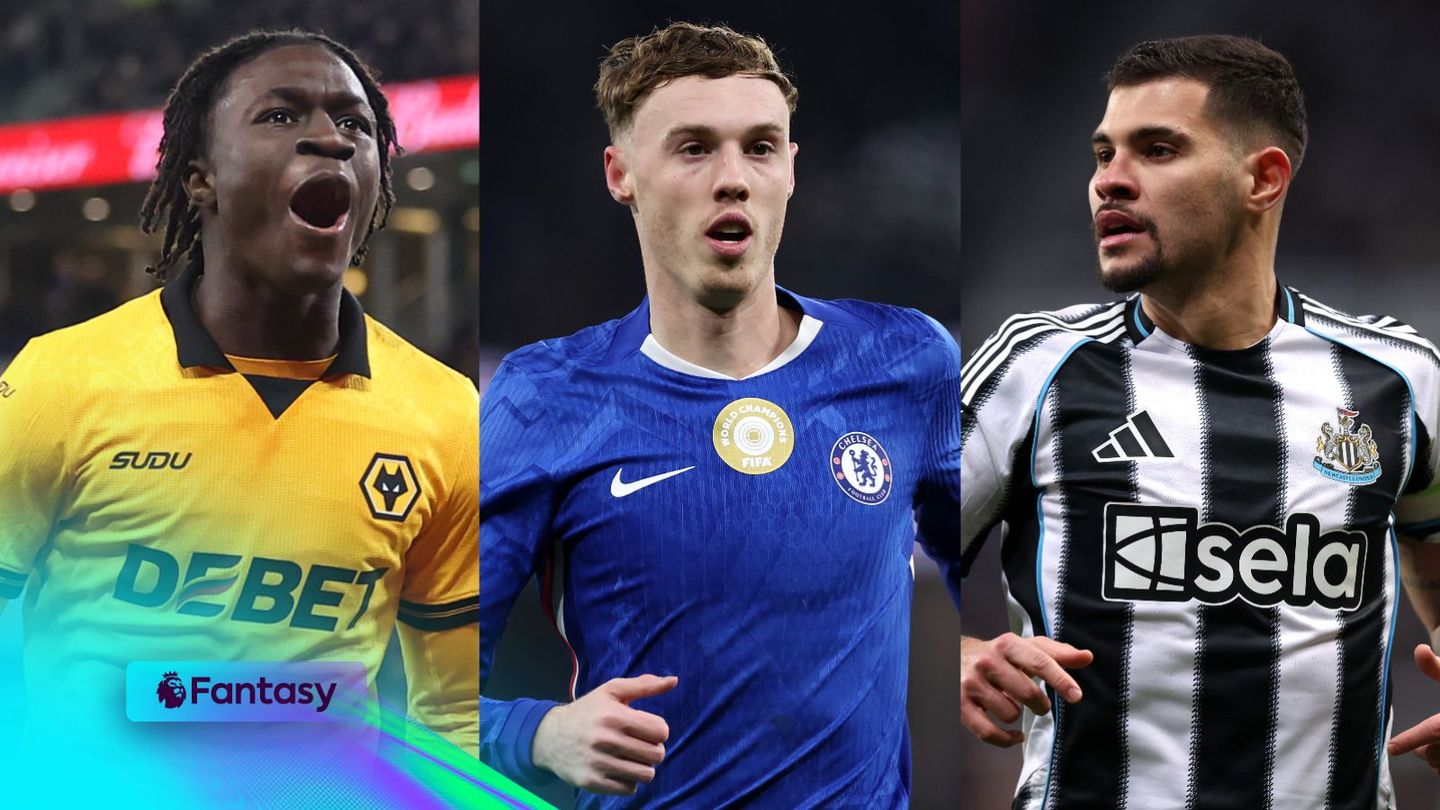 An FPL composite showing Mateus Mane, Cole Palmer and Bruno Guimaraes