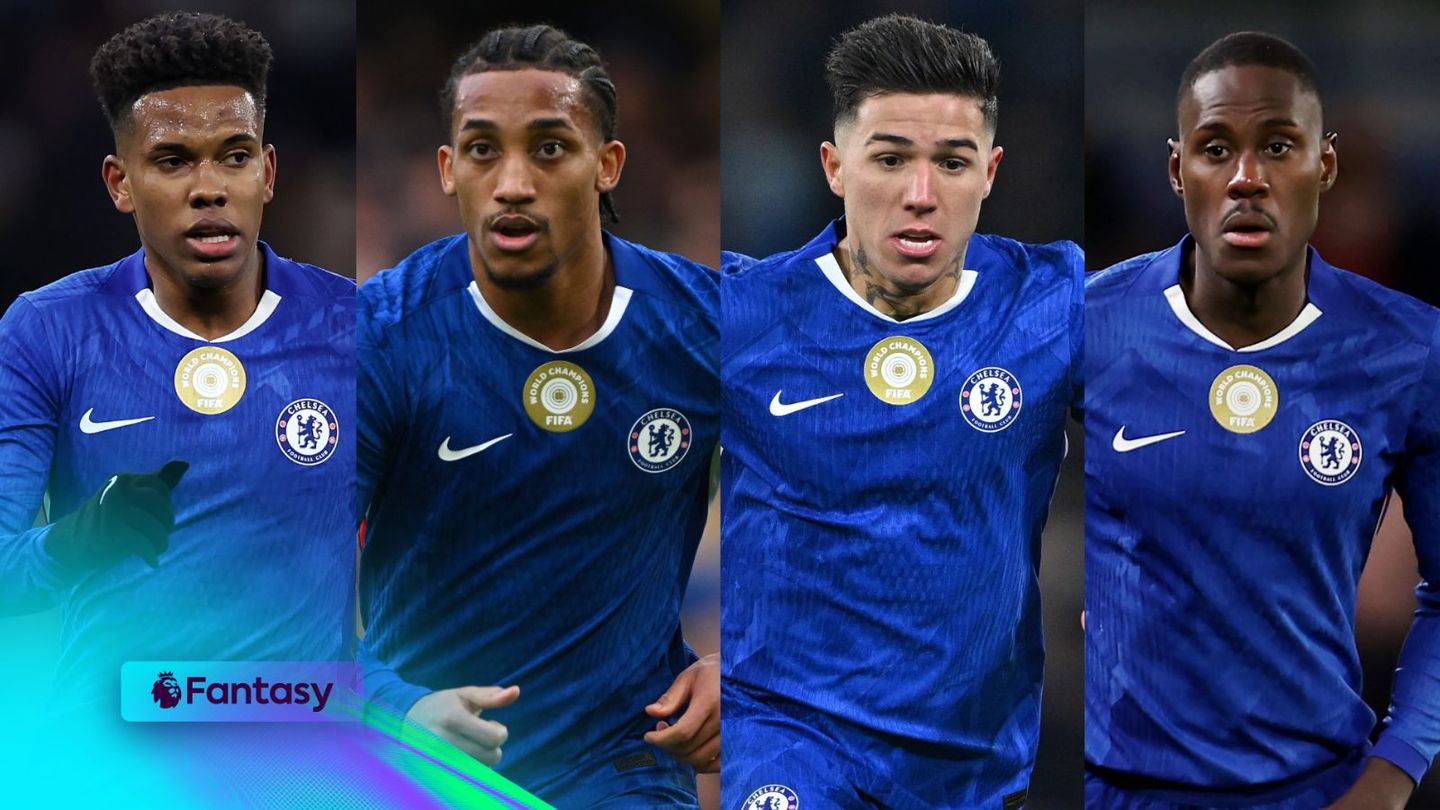 An image of Estevao, Joao Pedro, Enzo Fernandez and Trevoh Chalobah for FPL