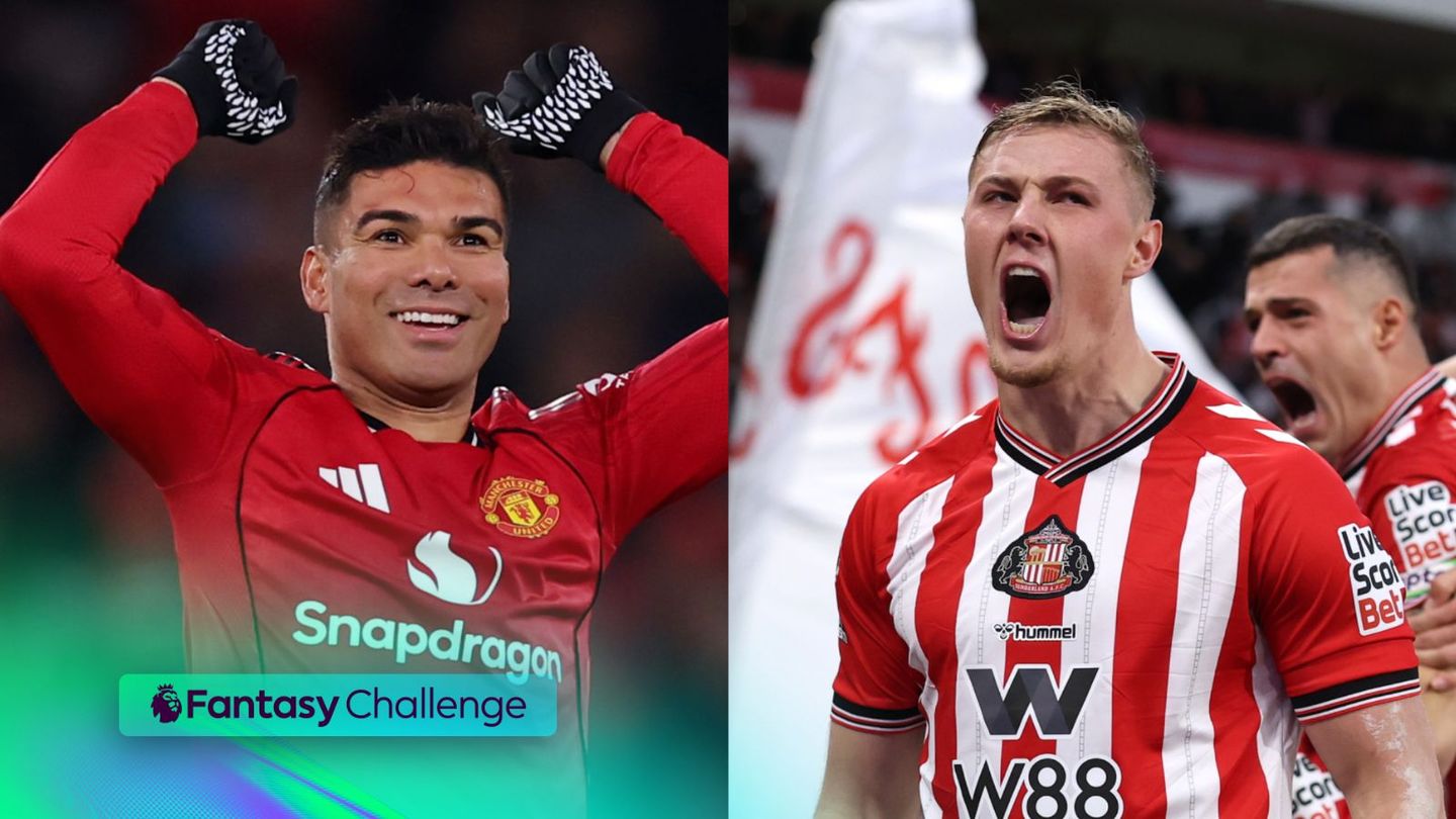 An image of Casemiro and Dan Ballard for FPL Challenge