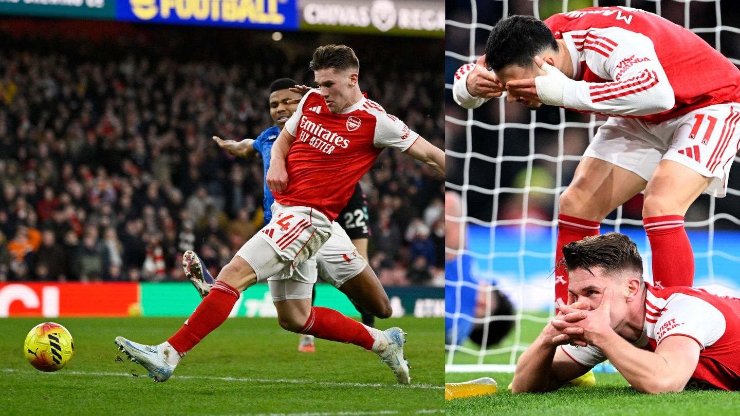 Viktor Gyokeres scores and celebrates with Gabriel Martinelli