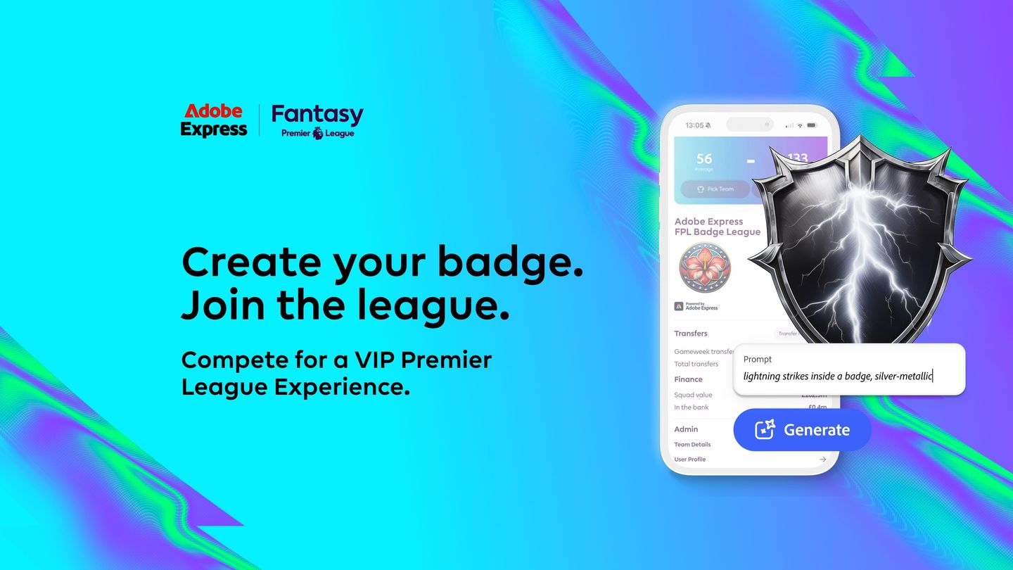 An image for the Adobe Express FPL Badge League
