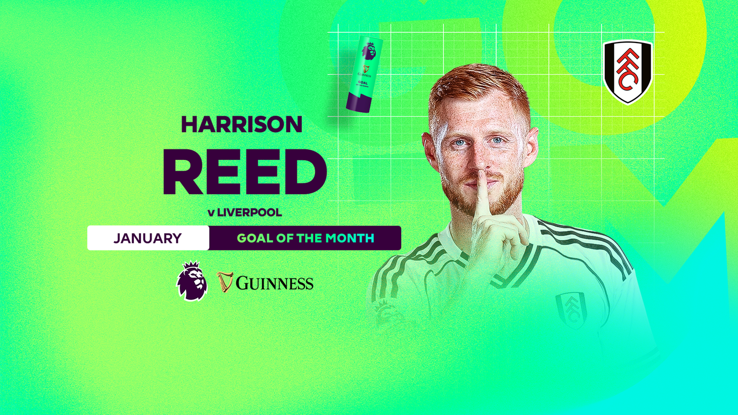 An image of Harrison Reed for Guinness January Goal of the Month