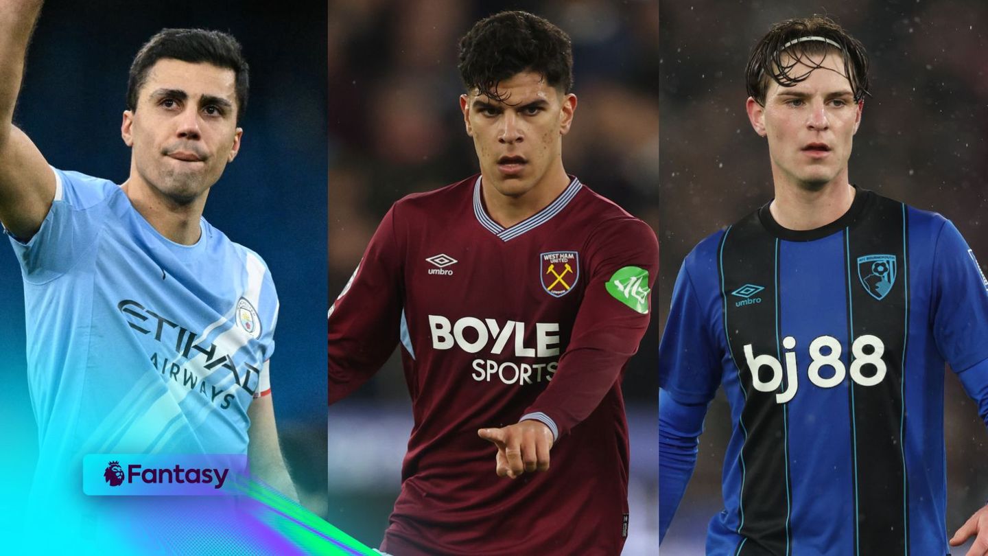 A composite of Rodri, Mateus Fernandes and Alex Scott