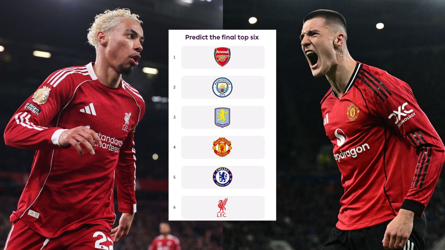 A split photo of Ekitike and Sesko