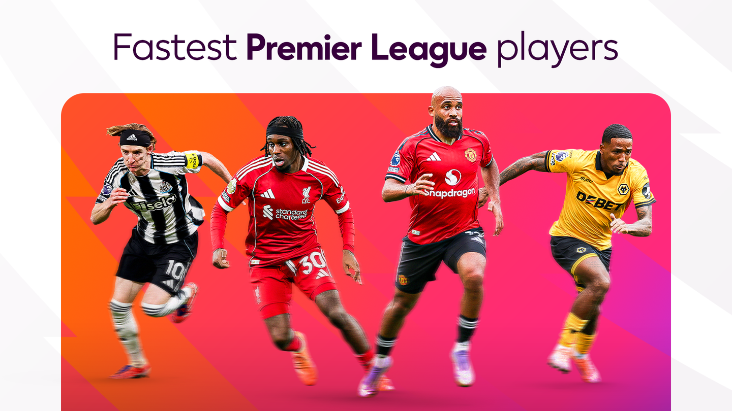 PL2526-FASTEST-PLAYERS Anthony Gordon - Jeremie Frimpong - Bryan Mbeumo - Jackson Tchatchoua