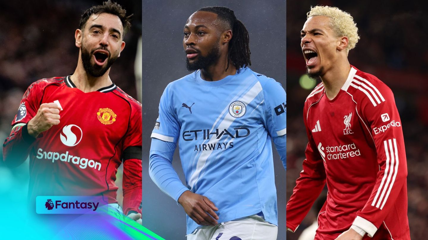 An image of Bruno Fernandes, Antoine Semenyo and Hugo Ekitike for FPL