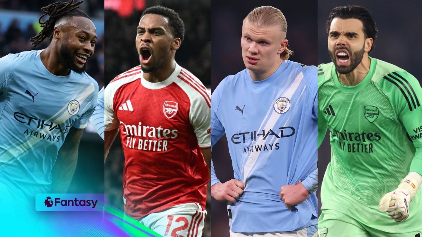 An image of Antoine Semenyo, Jurrien Timber, Erling Haaland and David Raya for FPL