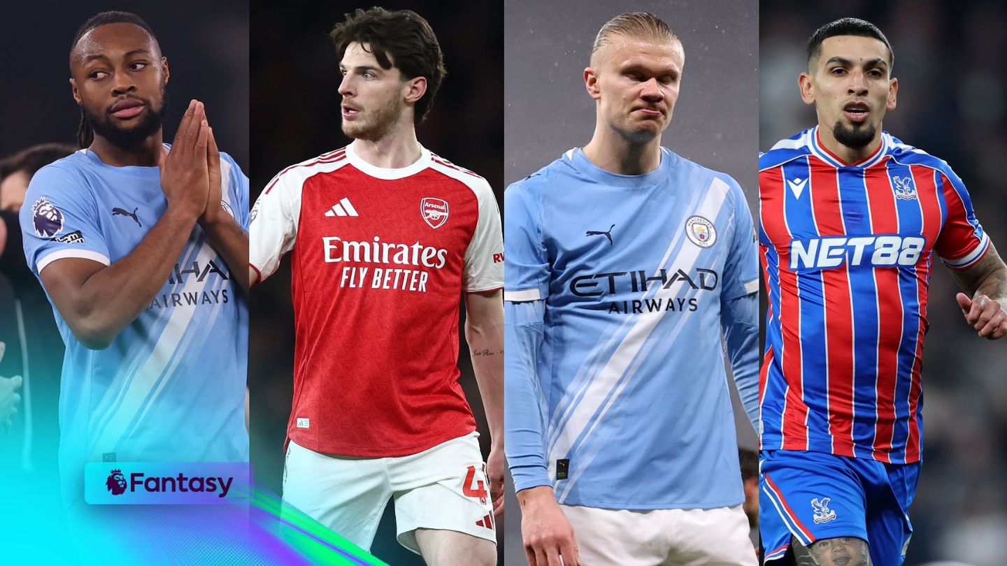 An image of Antoine Semenyo, Declan Rice, Erling Haaland and Daniel Munoz for FPL