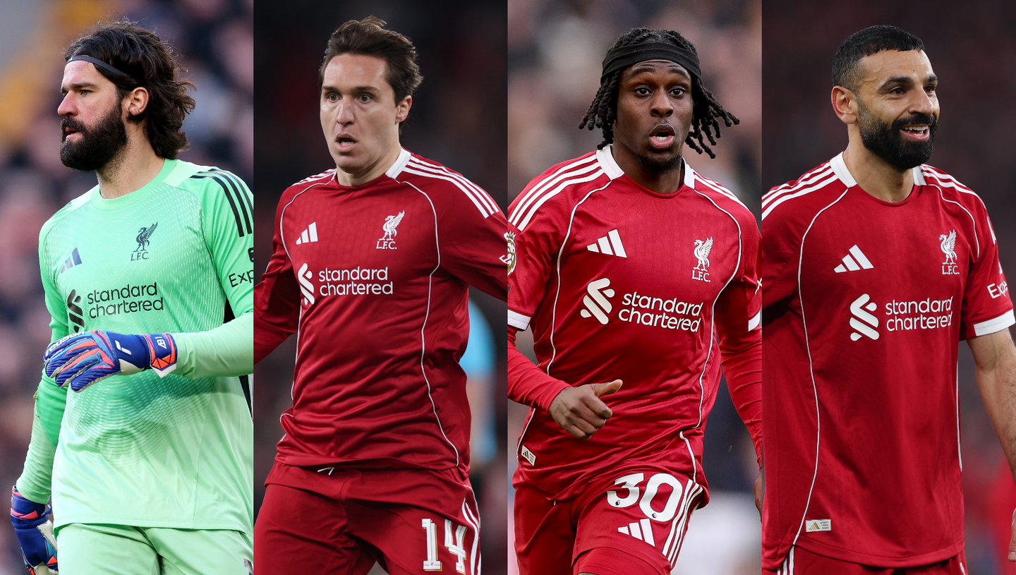 Alisson, Chiesa, Frimpong and Salah