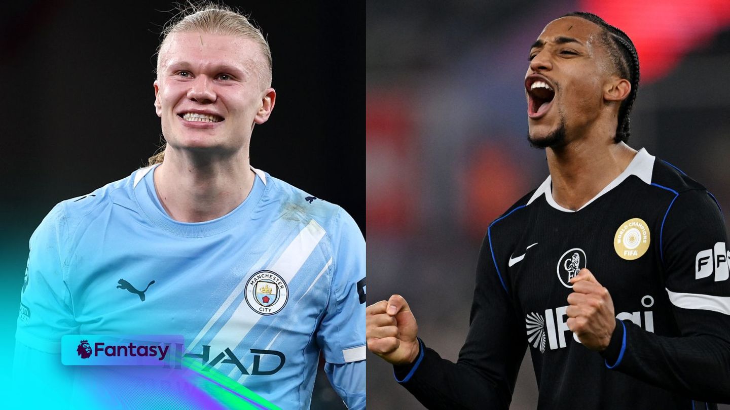 A composite of Erling Haaland and Joao Pedro with FPL overlay