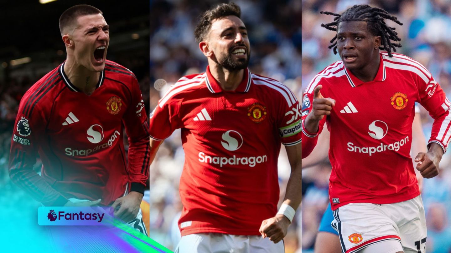 An image of Benjamin Sesko, Bruno Fernandes and Patrick Dorgu for FPL
