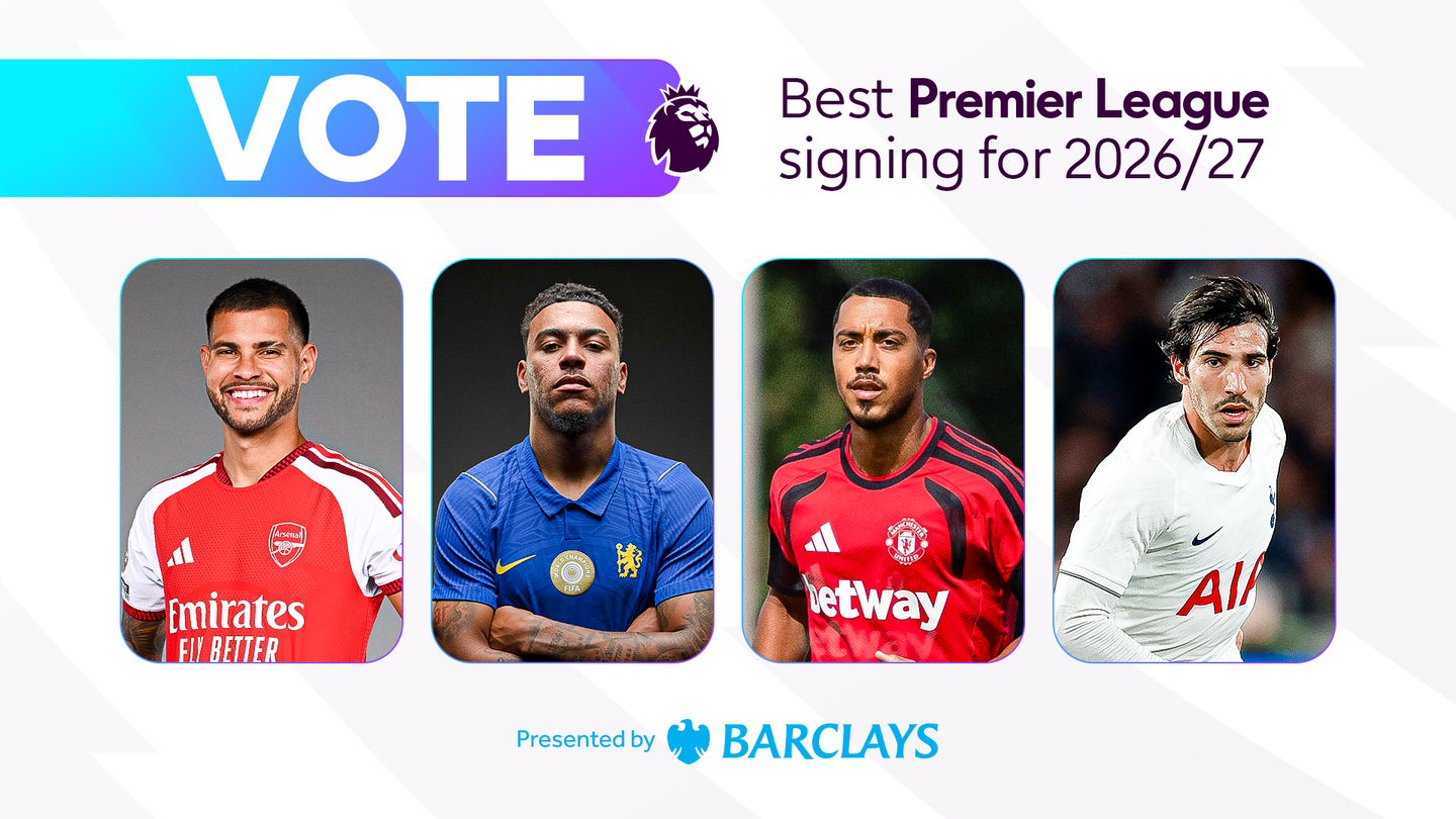 A graphic of players for vote best signing of the 2026/27 season so far