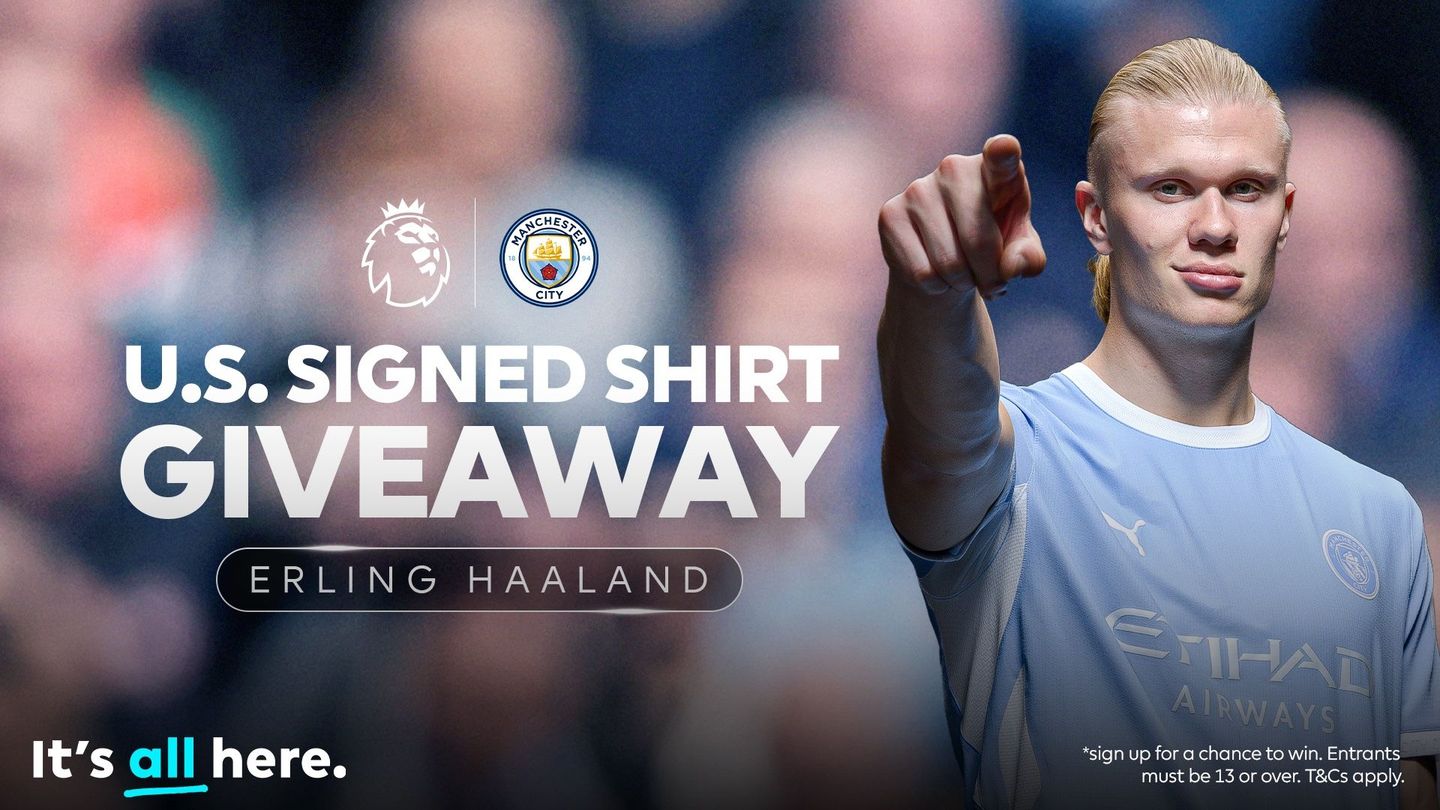 Erling Haaland US signed shirt giveaway