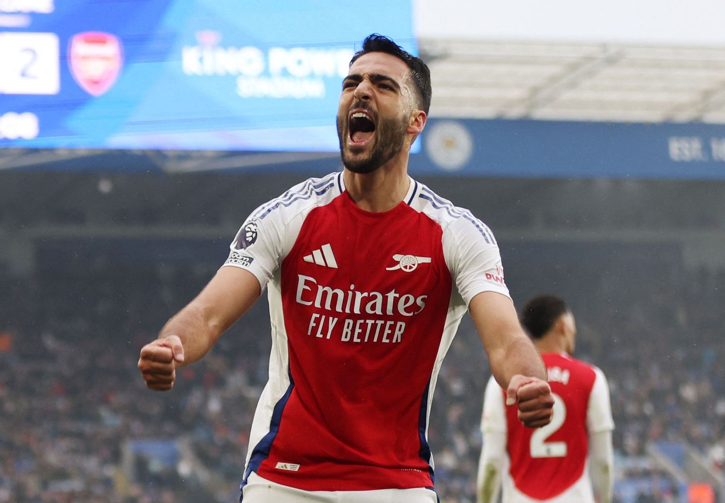 Mikel Merino celebrates