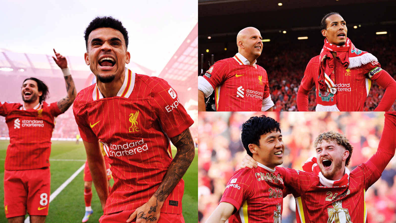 Mohamed Salah celebrating