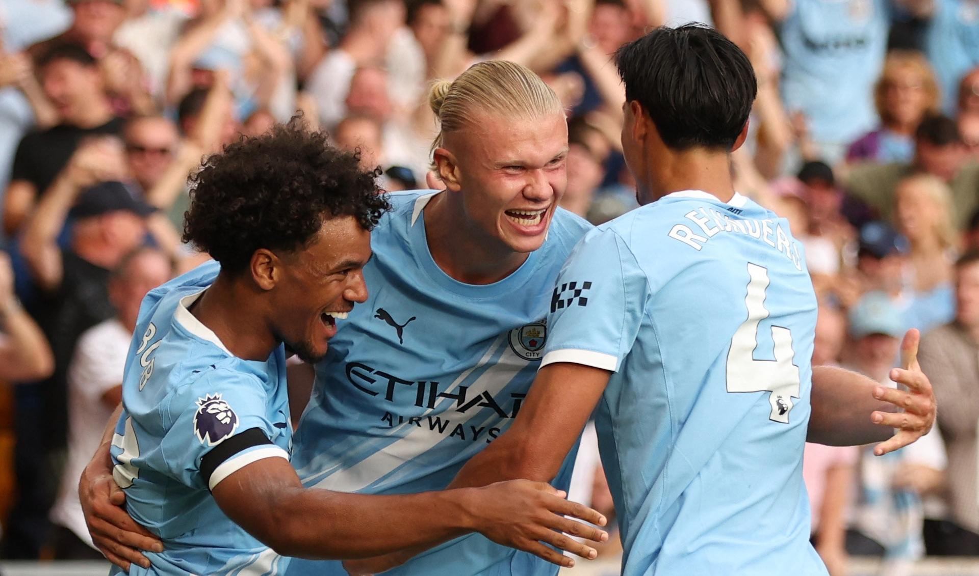 Haaland and Reijnders give Man City statement victory