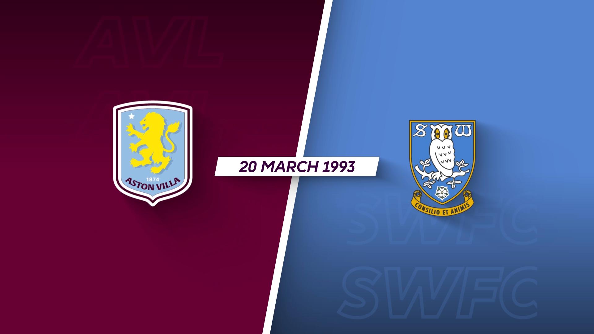 Aston Villa v Sheffield Wednesday | 1992-93 | 8 Minute Highlights