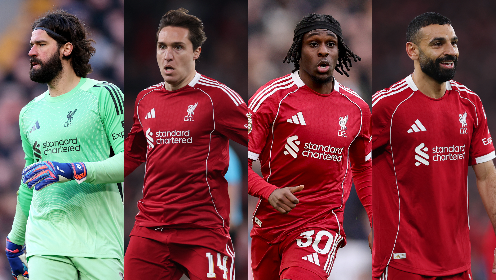 Injury update on Alisson, Chiesa, Frimpong and Salah