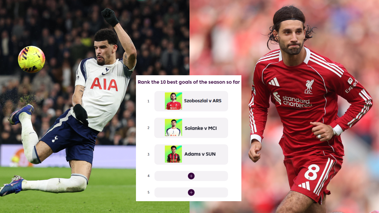 RANK the BEST GOALS of the season so far