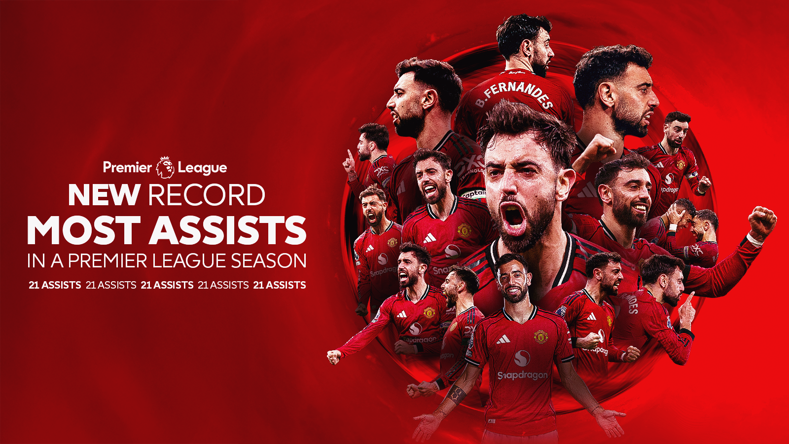 Fernandes breaks Premier League record with 21st assist of the season