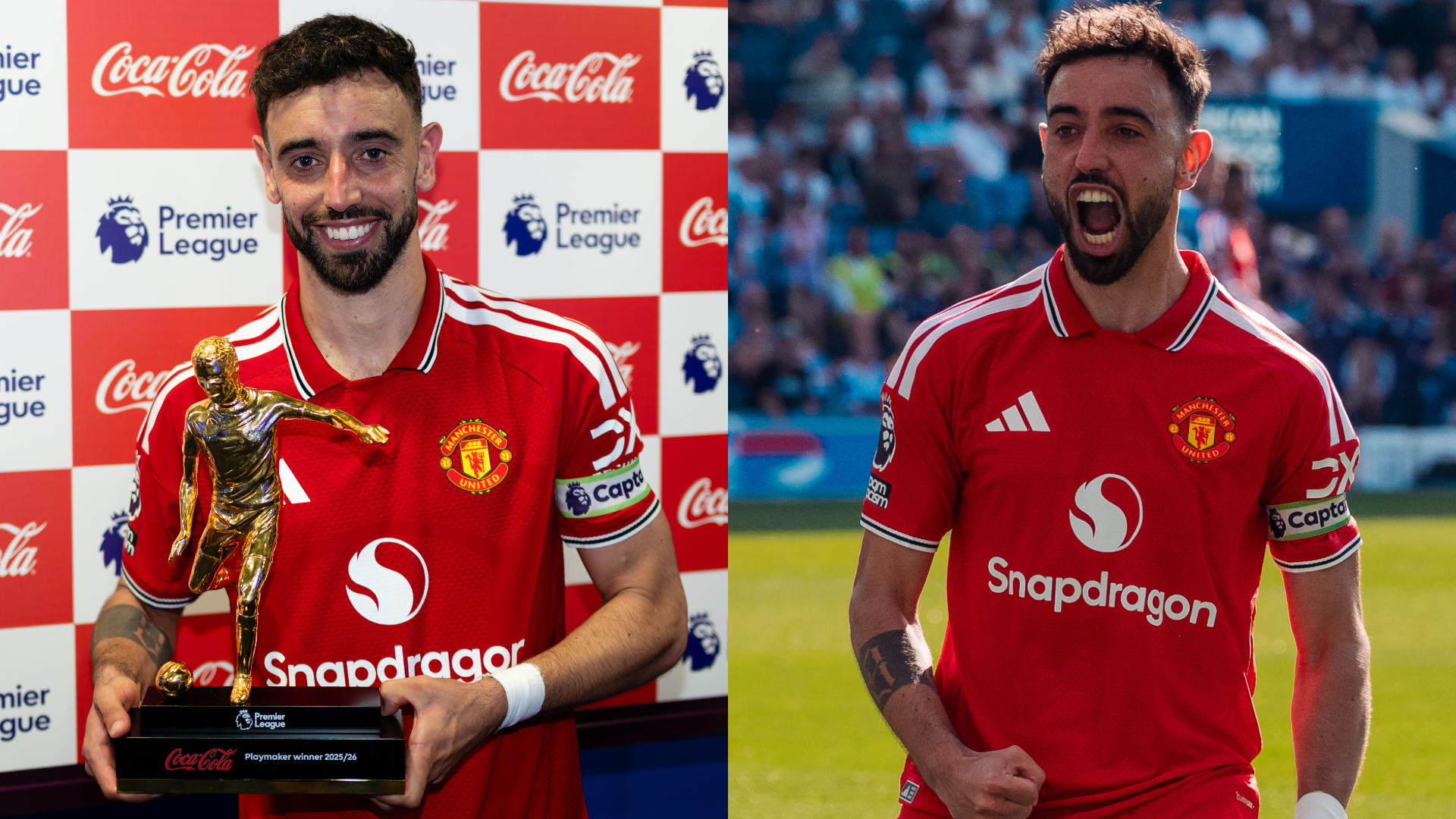 Fernandes wins 2025/26 Premier League Golden Playmaker award with record