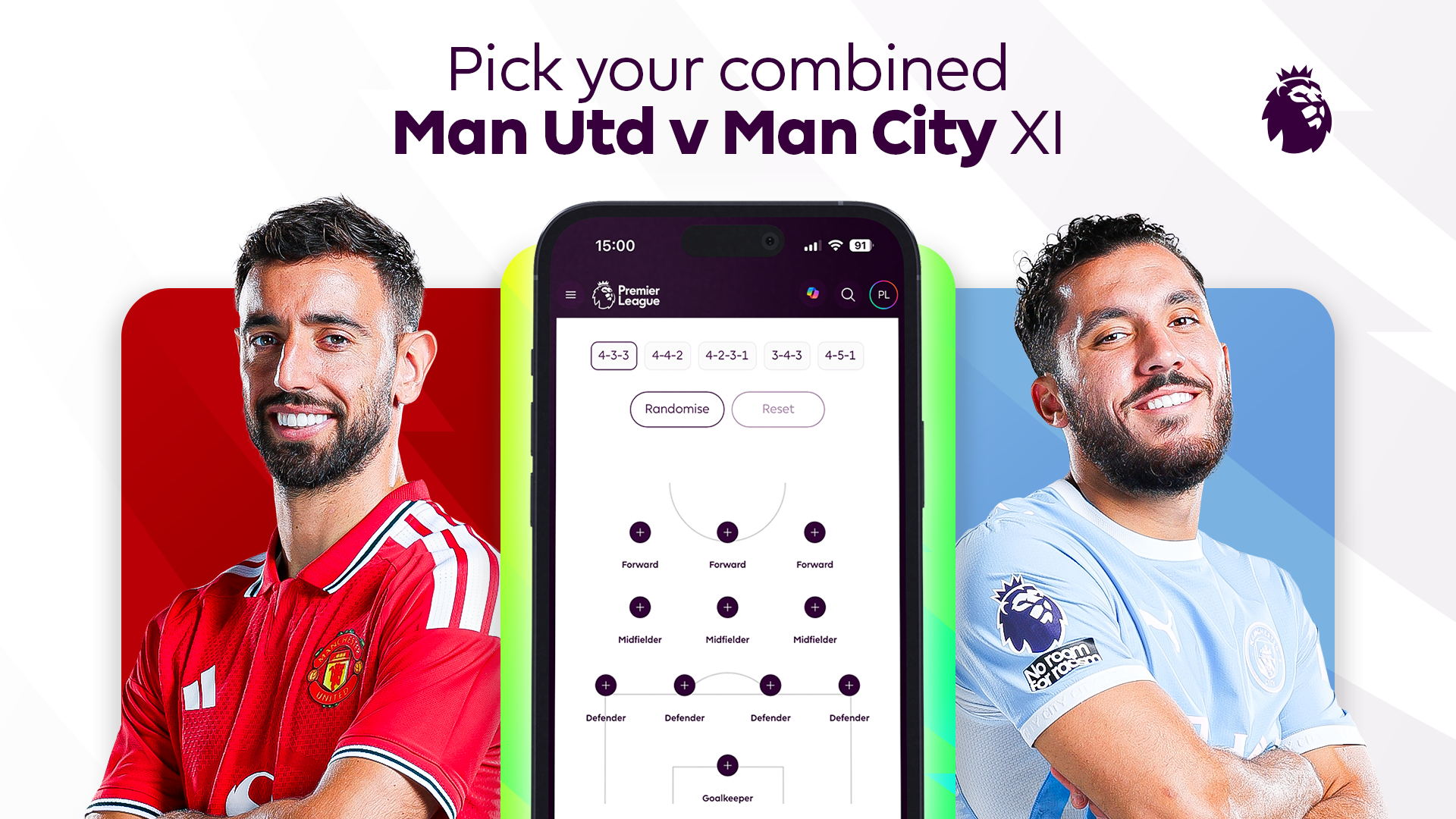 Pick your Man Utd v Man City COMBINED line-up